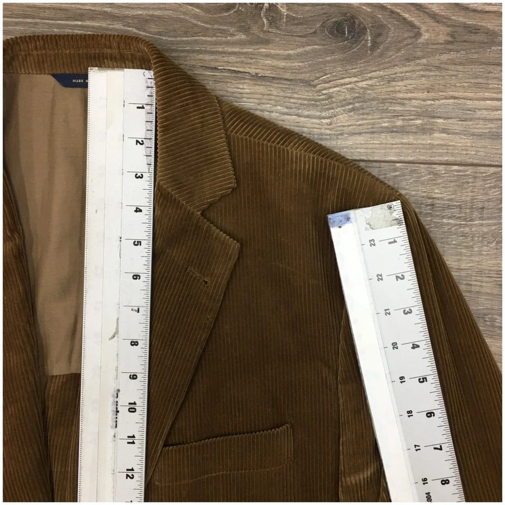 BROOKS BROTHERS Mens Corduroy Blazer Sport Coat Casual Jacket 44L Suit (SPOTS)